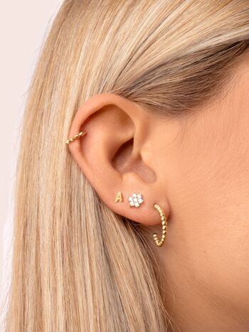 Boucles d'oreilles pendantes en or scintillant 2