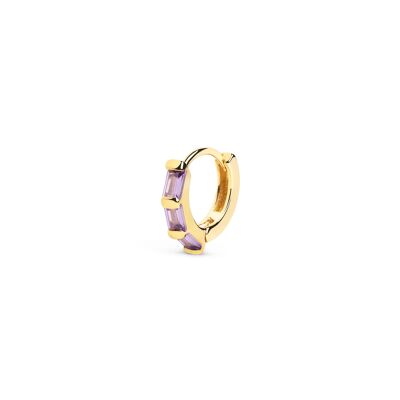 Loose Hoop Earring Sia M Lavender Gold