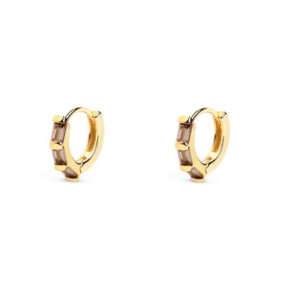 Sia Cocoa Gold Hoop Earrings