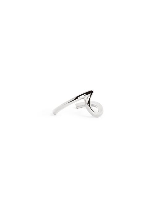 Pendiente Suelto Ear Cuff Wave Plata