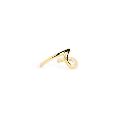 Gold Ear Cuff Wave Earring