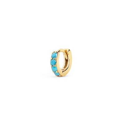 Cleo S Turquoise Gold Hoop Loose Earring