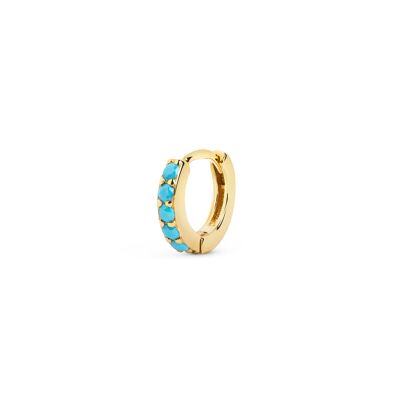 Cleo M Turquoise Gold Hoop Loose Earring