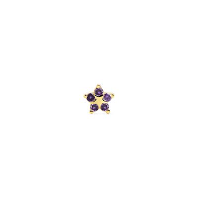 Star Spark Lavender Gold Drop Earring