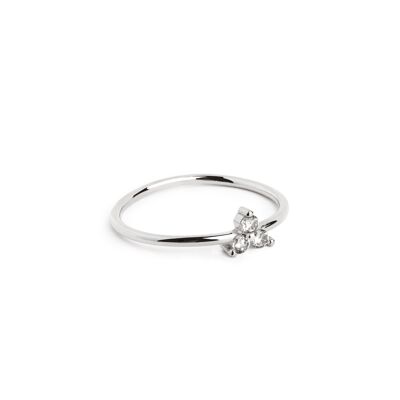 Kleeblatt-Ring aus Silber