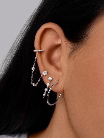 Boucles d'oreilles pendantes en argent Ivy 2