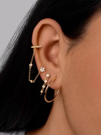 Boucles d'oreilles pendantes dorées Ivy 2