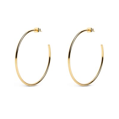 Gold Ankara Hoop Earrings