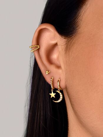 Boucles d'oreilles pendantes Rock On Gold 2