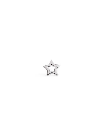 Boucle d'oreille lâche en forme d'étoile argentée 1