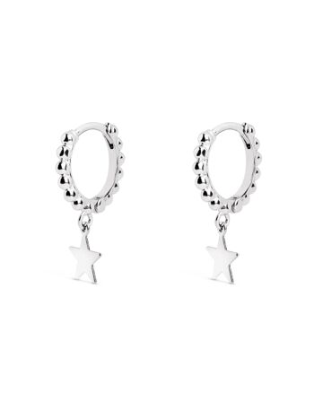 Boucles d'Oreilles Argent Pebbles Star 1