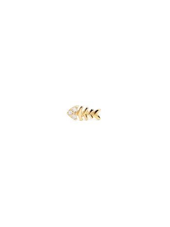 Boucles d'oreilles pendantes dorées Fishbone Spark 1