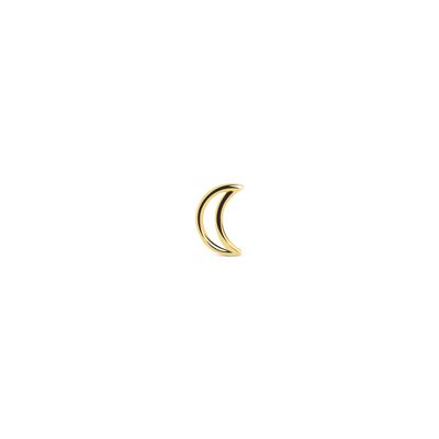 Boucles d'oreilles pendantes en or en forme de lune