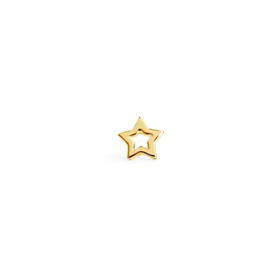 Gold Star Shape Drop Earring