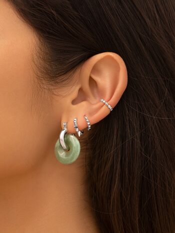 Boucles d'oreilles créoles Bella Jade 2