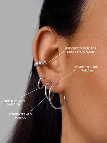 Boucles d'oreilles créoles Maria S 3