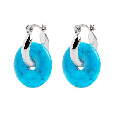 Bella Turquoise Hoop Earrings