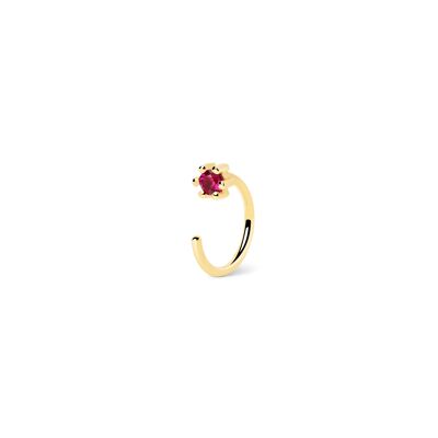 Sophie Raspberry Gold Drop Earring
