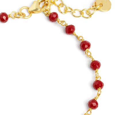 Pulsera Crystals Cherry Oro