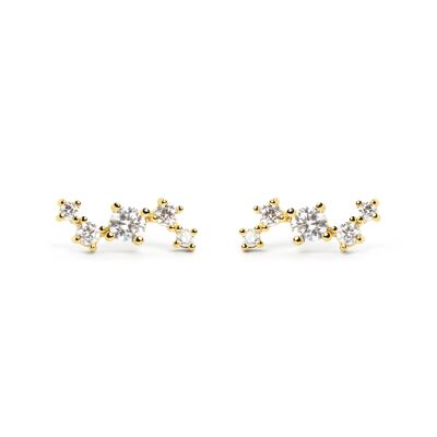 5 Star Gold Earrings