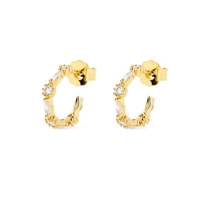 Boucles d'oreilles en or avec pierres précieuses