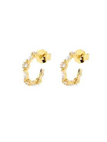Boucles d'oreilles en or avec pierres précieuses 1
