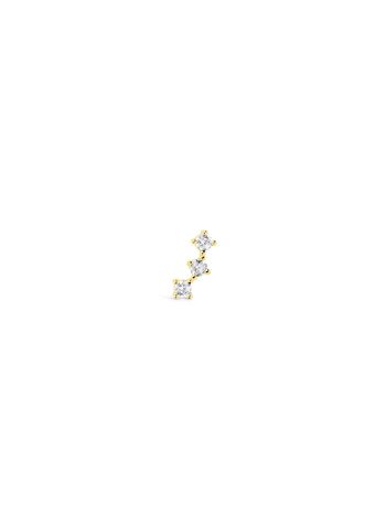 Boucles d'oreilles pendantes en or Triple Spark 1