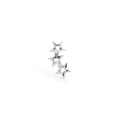3 Star Silver Loose Earring