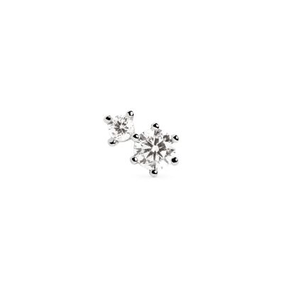 Silver Double Spark Loose Earring