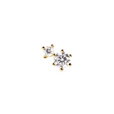 Gold Double Spark Loose Earring