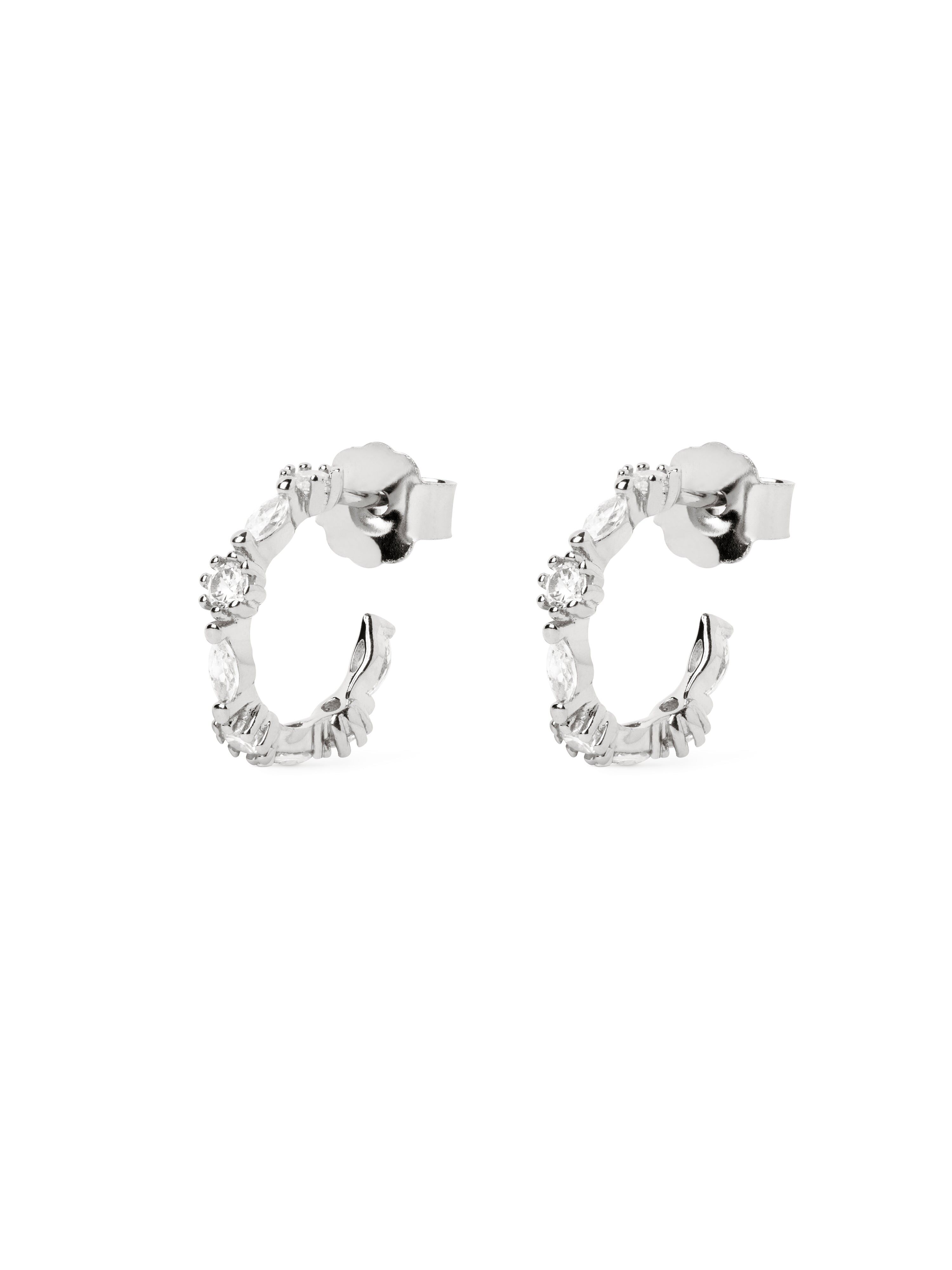 Silver Gem Earrings