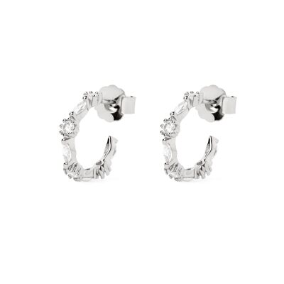 Silver Gem Earrings