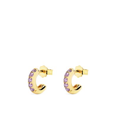 Cleo Lavande Gold Earrings