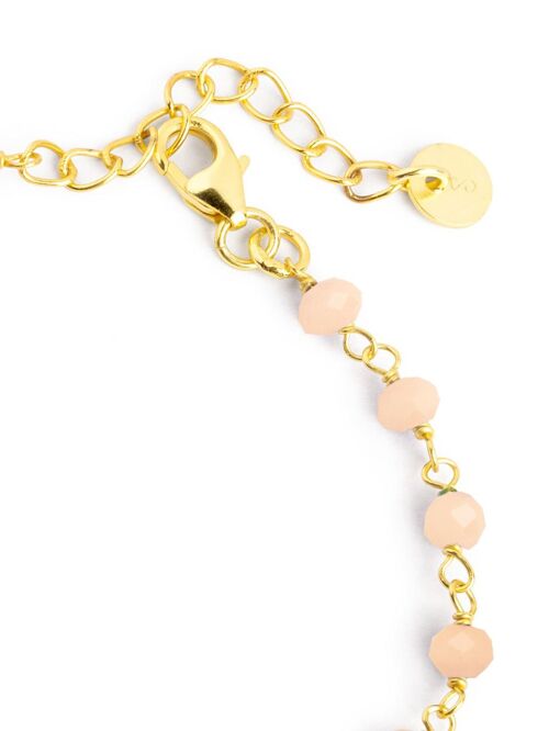 Pulsera Crystals Peach Oro