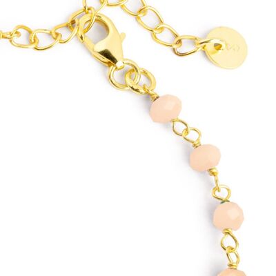 Crystals Peach Gold Bracelet