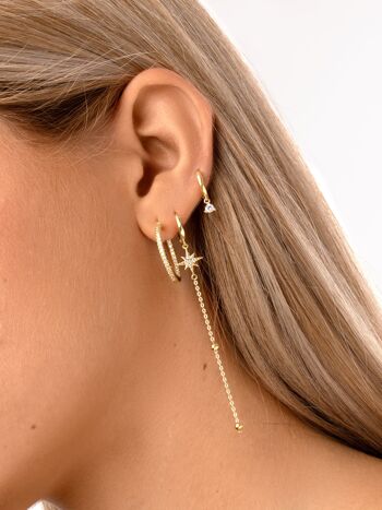 Boucles d'oreilles pendantes en or 2