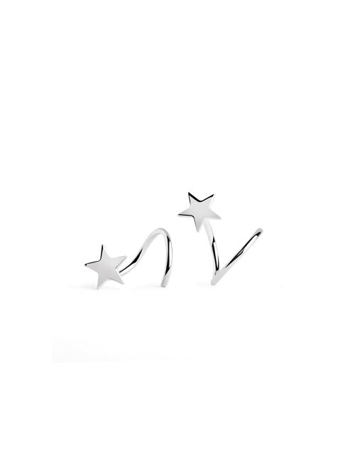 Pendientes Spiral Star Plata