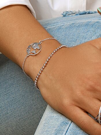 Bracelet Monde Argent 2