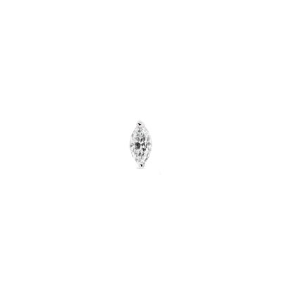 Boucle d'oreille pendante marquise en argent