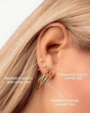 Boucle d'oreille Sophie Gold Drop 3