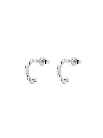 Boucles d'oreilles punk en argent 1