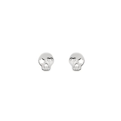 Silver Skull Earrings