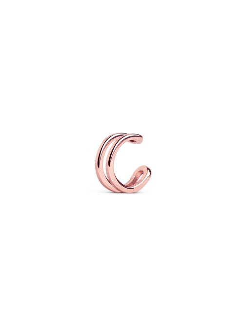 Pendiente Suelto Ear Cuff Double Ring Oro Rosa