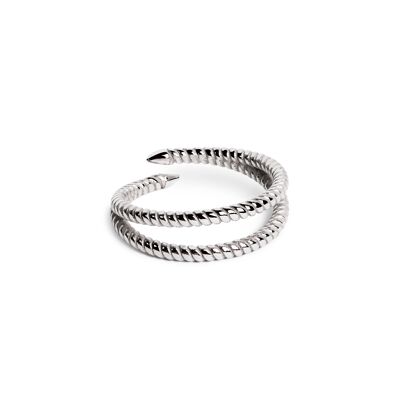 Silver Double Twist Ring