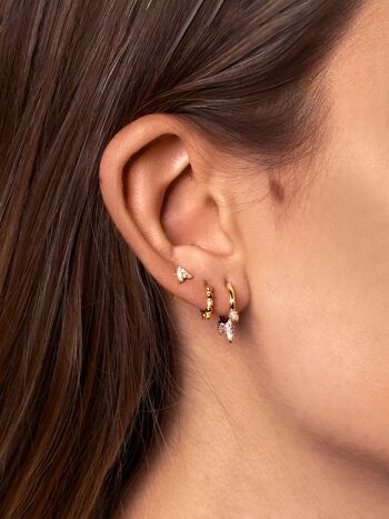 Boucles d'oreilles pendantes en or Lettre Sparks 3