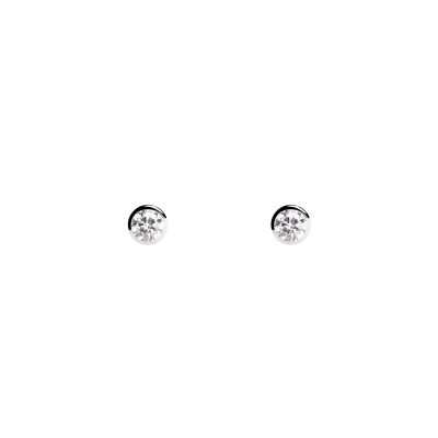 Mini Spark 3mm Silver Earrings