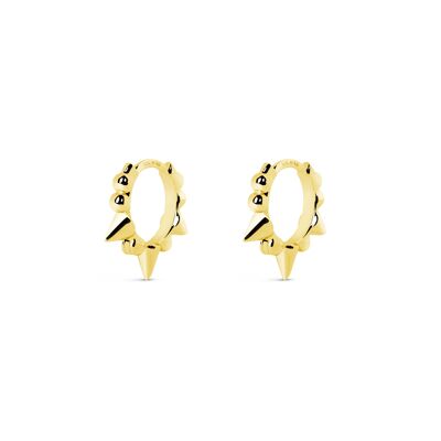 Gold Single Rolling Earrings