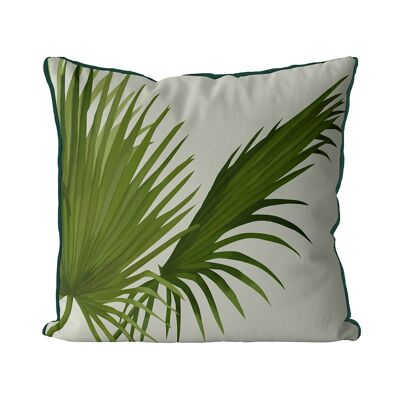 Fan Palm 1, Tropical leaf Cushion cover, Throw Pillow 45x45cm