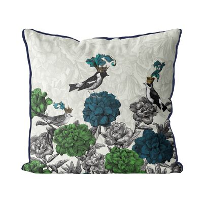 Blooming birds 1 Throw Pillow, Cushion cover, 45x45cm