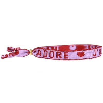 Bracelet tissé adore violet